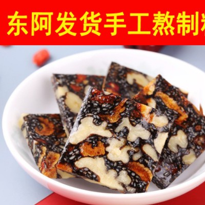 山东阿胶膏驴皮阿胶批发东阿纯阿胶手工糕即食正品阿胶固元糕图2