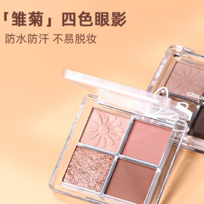 四色眼影盘 橘朵同款学生党土豆泥不飞粉大地色哑光眼影 工厂批发图3
