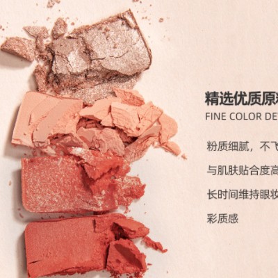 四色眼影盘 橘朵同款学生党土豆泥不飞粉大地色哑光眼影 工厂批发图2