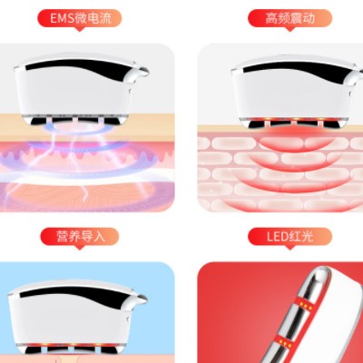 跨境脸部精油按摩导入仪提拉温热拨筋棒 电动刮痧板面部专用批发图2