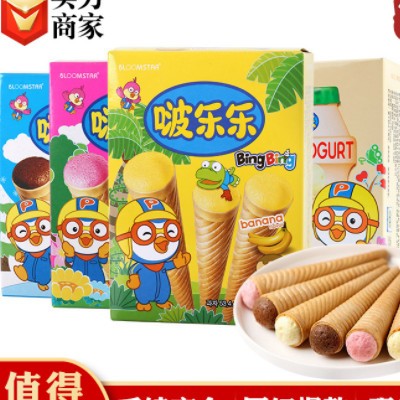韩国啵乐乐什锦夹心饼干53.4g保质1年独立包装零食冰淇淋形甜筒图2