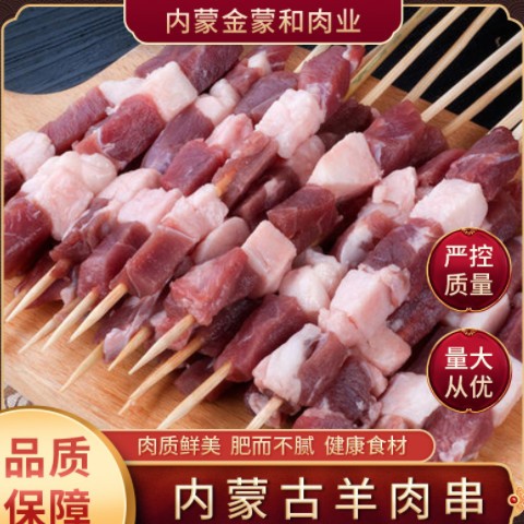 首菜首家 内蒙古苏尼特羊肉串16g串/件/串聚会烧烤店内羊肉串批发图2