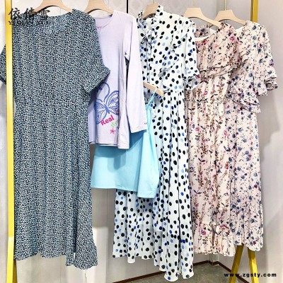 中老年特价女装批发厂家 2021夏装连衣裙女装批发中长款厂家货源