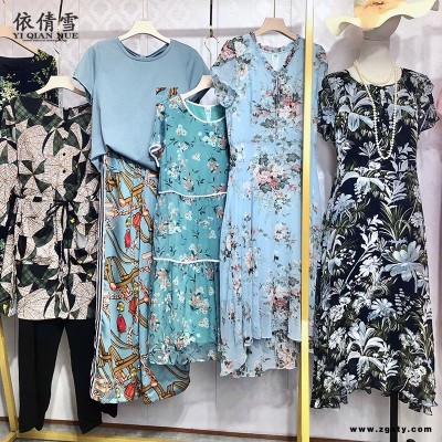 中老年特价女装批发厂家 中老年女装连衣裙中长款厂家货源