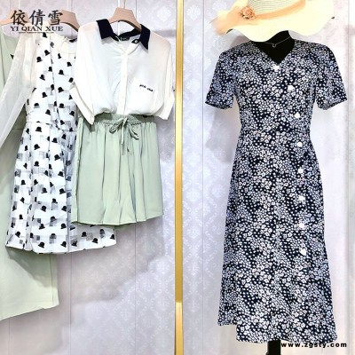 中老年特价女装批发厂家 女装真丝连衣裙服装货源长裙厂家货源
