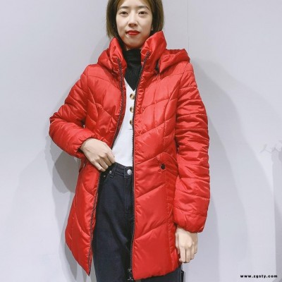 广州品牌女装尾货 新款棉衣 女式棉服 中老年大码女装走份批发
