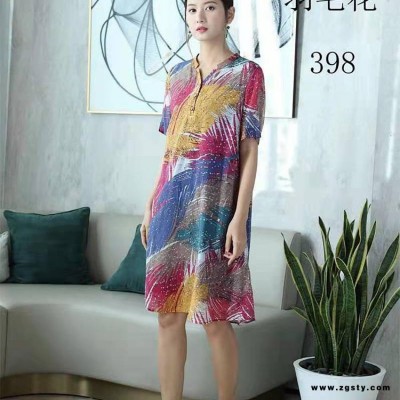深圳精品女装【美迪菲】2021新款夏装 时尚休闲绣花上衣 中老年T恤 大码民族妈妈装 便宜货源 折扣店货源供应