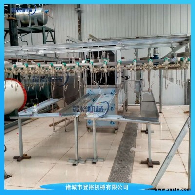 扒鸡上色油炸生产线  阿胶烧鸡吊挂式油炸流水线  登裕 DY