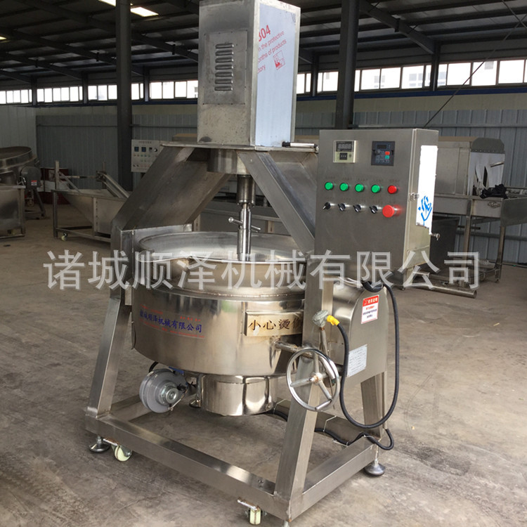 销售卤肉夹层锅 高粘度不锈钢夹层锅 阿胶行星搅拌炒锅示例图10