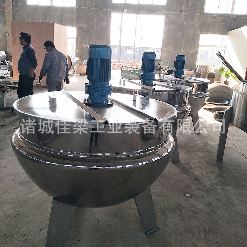 不锈钢立式蒸汽电加热夹层锅 酱料加工炒锅 阿胶熬汤蒸煮锅示例图8